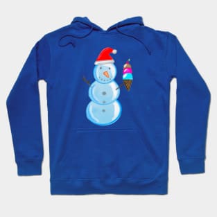 Snowman with Ice Cream Hoodie